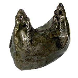 Dereon Handbag Purse Shiny Cracked Green - Unused